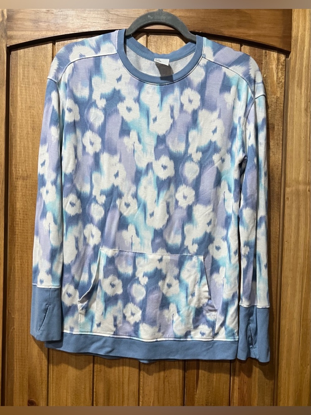 all in motion Girls Blue and White Tie-Dye Pullover
